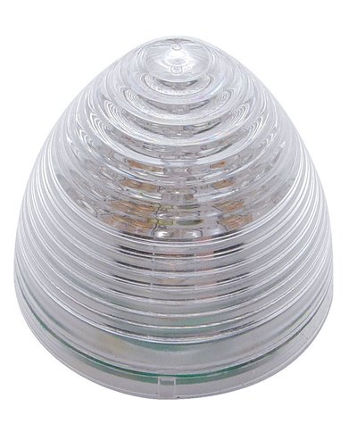 (CARD) 9 RED LED 2" BEEHIVE MARKER LIGHT - CLEAR LENS (CARD) 9 RED LED 2" BEEHIVE MARKER LIGHT - CLEAR LENS