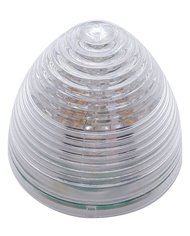(CARD) 9 RED LED 2" BEEHIVE MARKER LIGHT - CLEAR LENS