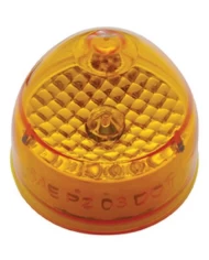 *CLOSEOUT* (CARD) 1 AMBER LED 2" BEEHIVE CRYSTAL CLEARANCE/MARKER LIGHT - AMBER LENS