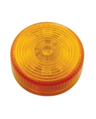 (CARD) 9 AMBER LED 2" LOW PROFILE FLAT LIGHT - AMBER LENS
