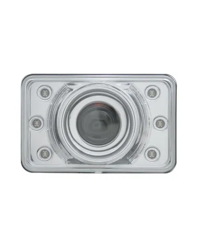 UP31375-4" X 6" Crystal Projection Headlight With 6 White LED Position Light - Low Beam