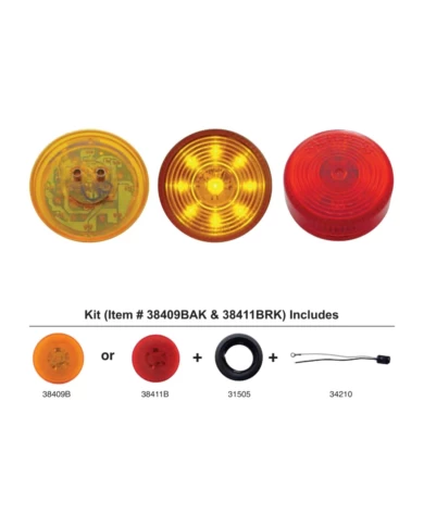 (BULK) 9 AMBER LED 2" LOW PROFILE CLEARANCE/MARKER LIGHT - AMBER KIT (BULK) 9 AMBER LED 2" LOW PROFILE CLEARANCE/MARKER LIGHT - AMBER KIT