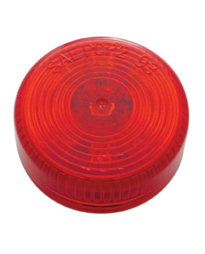(CARD) 9 RED LED 2" LOW PROFILE FLAT LIGHT - RED LENS