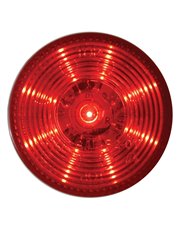 (CARD) 9 RED LED 2" LOW PROFILE FLAT LIGHT - RED LENS