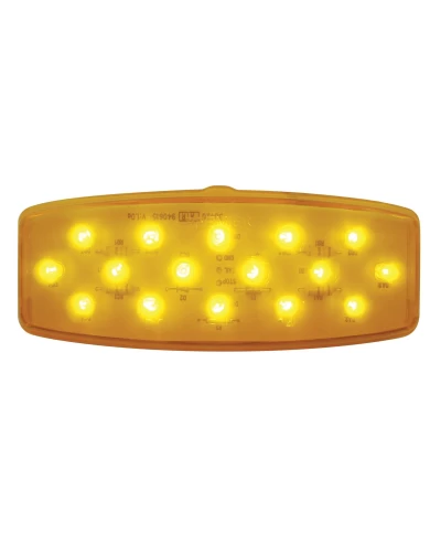 (CARD) 16 AMBER LED RETRO CLEARANCE/MARKER LIGHT - AMBER LENS (CARD) 16 AMBER LED RETRO CLEARANCE/MARKER LIGHT - AMBER LENS