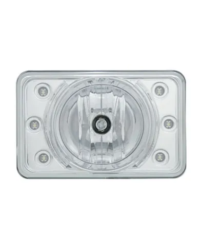 UP31376-4" X 6" Crystal Projection Headlight With 6 White LED Position Light - High Beam