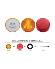 (BULK) 4 RED LED 2" LOW PROFILE CLEARANCE/MARKER LIGHT - RED KIT