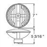 UP31378-7" Crystal Headlight With 34 Amber LED Position Light