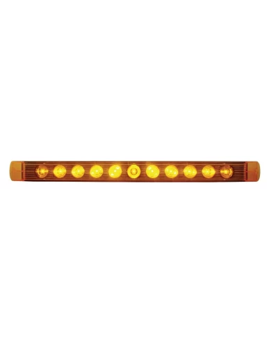 (CARD) 11 AMBER LED P/T/C LIGHT BAR - AMBER LENS (CARD) 11 AMBER LED P/T/C LIGHT BAR - AMBER LENS