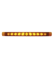 (CARD) 11 AMBER LED P/T/C LIGHT BAR - AMBER LENS
