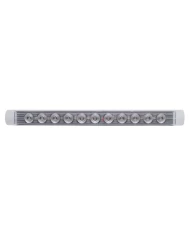 (CARD) 11 AMBER LED P/T/C LIGHT BAR - CLEAR LENS (CARD) 11 AMBER LED P/T/C LIGHT BAR - CLEAR LENS