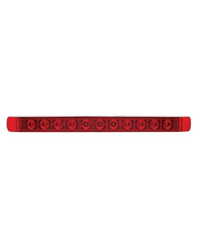 (CARD) 11 RED LED S/T/T LIGHT BAR - RED LENS (CARD) 11 RED LED S/T/T LIGHT BAR - RED LENS