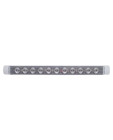 (CARD) 11 RED LED S/T/T LIGHT BAR - CLEAR LENS (CARD) 11 RED LED S/T/T LIGHT BAR - CLEAR LENS
