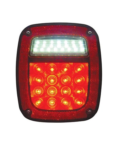 (CARD) 16 RED/22 WHITE LED UNIVERSAL COMBINATION LIGHT - NO LICENSE LIGHT (CARD) 16 RED/22 WHITE LED UNIVERSAL COMBINATION LIGHT - NO LICENSE LIGHT