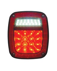 (CARD) 16 RED/22 WHITE LED UNIVERSAL COMBINATION LIGHT - NO LICENSE LIGHT