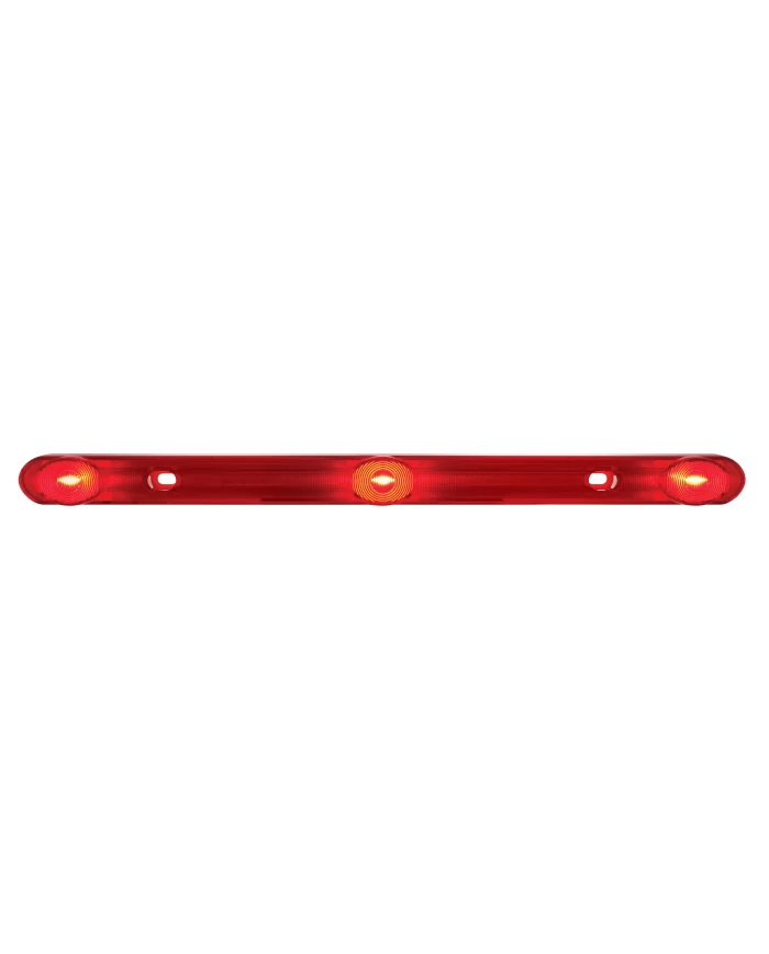 (BULK) 3 LED 14 1/4ö ID LIGHT BAR - RED LED/RED LENS