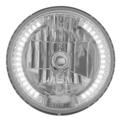 UP31379-7" Crystal Headlight With 34 White LED Position Light