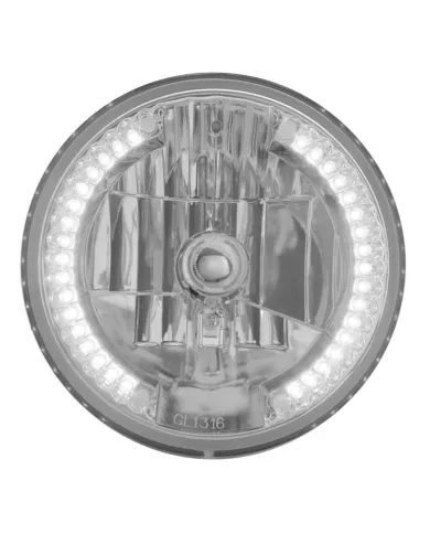 UP31379-7" Crystal Headlight With 34 White LED Position Light
