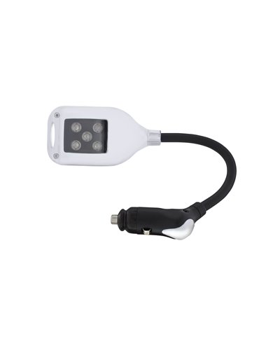 (CARD) CHROME PLASTIC 5 RED LED MAP LIGHT (CARD) CHROME PLASTIC 5 RED LED MAP LIGHT