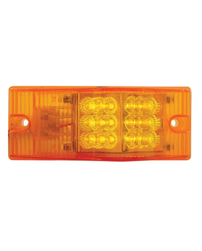 (CARD) 18 AMBER LED FREIGHTLINER P/T/C LIGHT W/ REFLECTOR - AMBER LENS