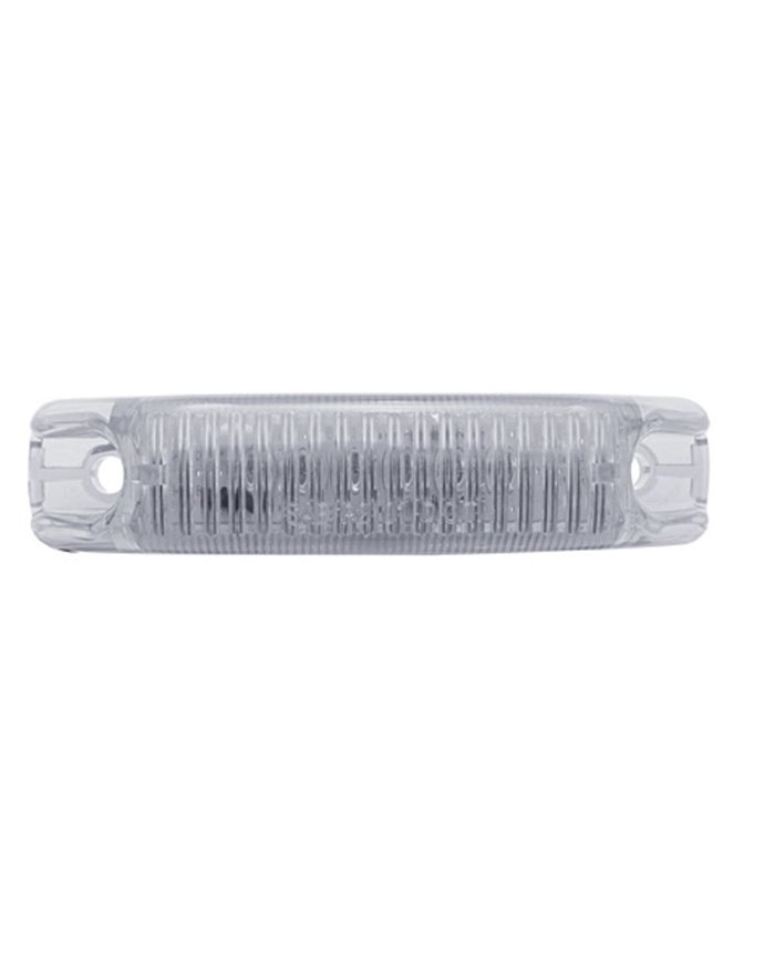 (CARD) 6 RED LED STREAMLINE DESIGN CLEARANCE/ MARKER LIGHT - CLEAR LENS