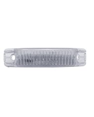 (CARD) 6 RED LED STREAMLINE DESIGN CLEARANCE/ MARKER LIGHT - CLEAR LENS