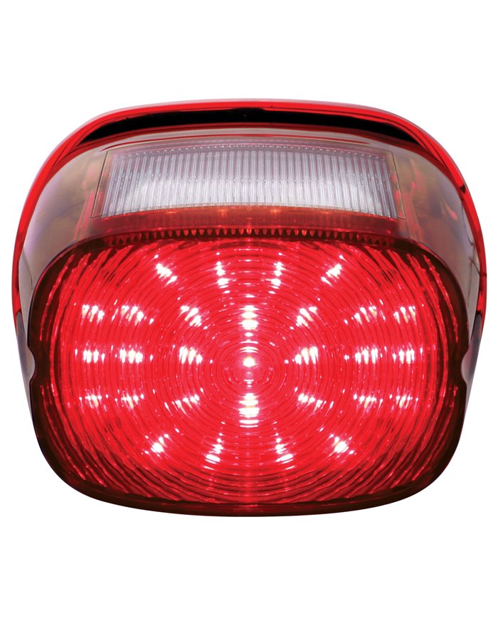 (CARD) 29 RED LED HARLEY MOTORCYCLE TAIL LIGHT WITH 4 WHITE LED LICENSE LIGHT