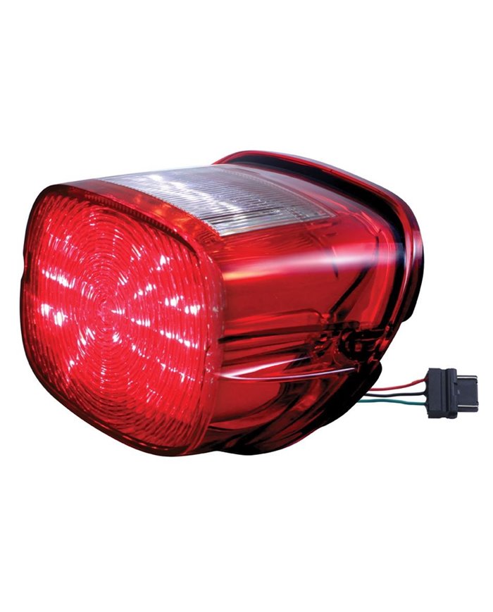 (CARD) 29 RED LED HARLEY MOTORCYCLE TAIL LIGHT WITH 4 WHITE LED LICENSE LIGHT