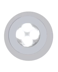 (CARD) CHROME PLASTIC 4 LED FASTENER - WHITE (CARD) CHROME PLASTIC 4 LED FASTENER - WHITE