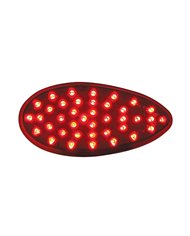(BULK) 39 RED LED TEARDROP S/T/T LIGHT - RED LENS