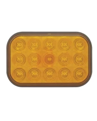 (CARD) 15 AMBER LED RECTANGULAR P/T/C LIGHT - AMBER LENS (CARD) 15 AMBER LED RECTANGULAR P/T/C LIGHT - AMBER LENS