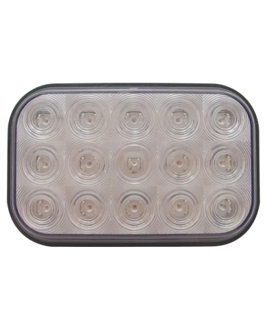(PACK) 15 AMBER LED RECTANGULAR P/T/ C LIGHT - CLEAR LENS (PACK) 15 AMBER LED RECTANGULAR P/T/ C LIGHT - CLEAR LENS