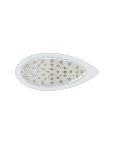 (CARD) 39 AMBER LED TEARDROP P/T/C LIGHT W/ CHROME BEZEL - CLEAR LENS (CARD) 39 AMBER LED TEARDROP P/T/C LIGHT W/ CHROME BEZEL - CLEAR LENS