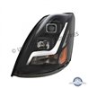 UP31447-Blackout Projection Headlight With LED Position Light Bar For 2003-2017 Volvo VN/VNL - Driver