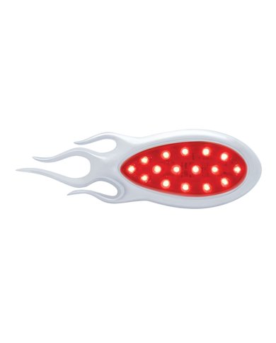 (CARD) 16 RED LED "INFERNO" CLEARANCE/MARKER LIGHT W/ CHROME BEZEL - RED LENS (CARD) 16 RED LED "INFERNO" CLEARANCE/MARKER LIGHT W/ CHROME BEZEL - RED LENS