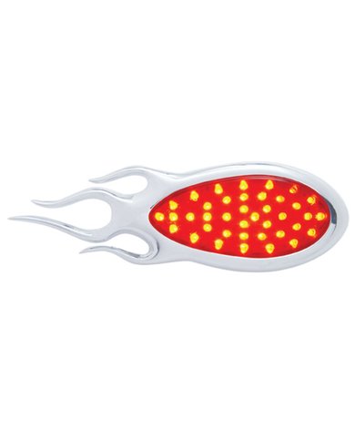 (CARD) 39 RED LED "INFERNO" S/T/T LIGHT W/ CHROME BEZEL - RED LENS (CARD) 39 RED LED "INFERNO" S/T/T LIGHT W/ CHROME BEZEL - RED LENS