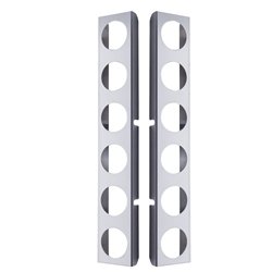 UP31460-Peterbilt Stainless Rear Air Cleaner Bracket Only - 12 Light Cutouts