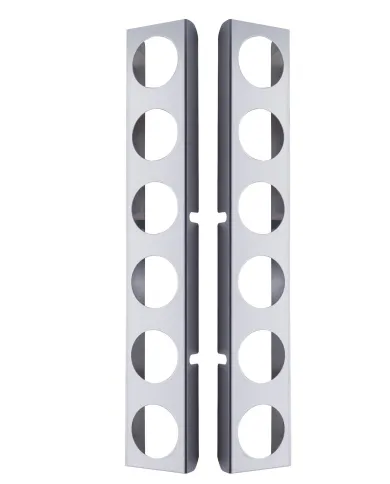 UP31460-Peterbilt Stainless Rear Air Cleaner Bracket Only - 12 Light Cutouts
