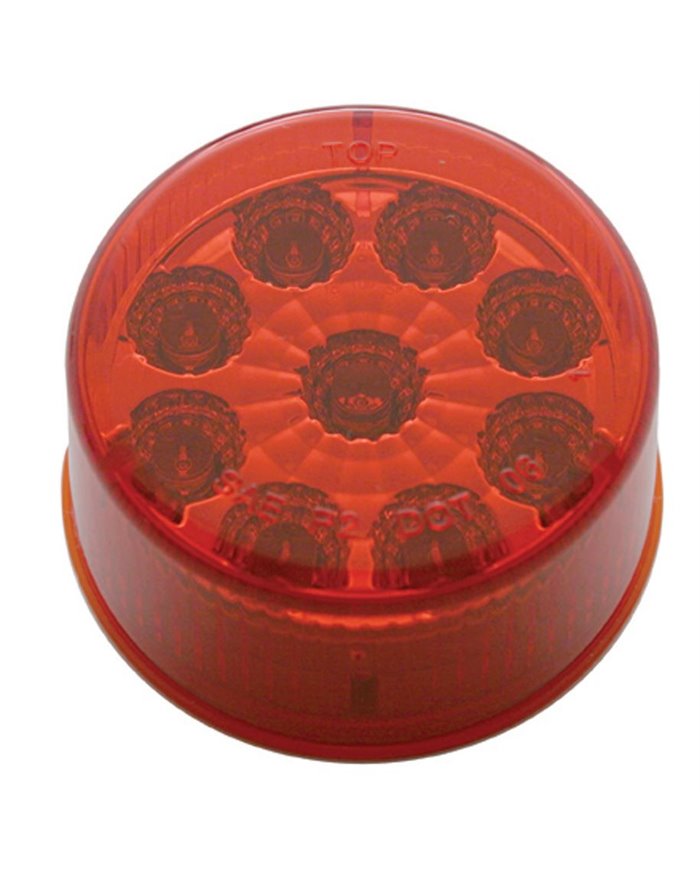 (CARD) 9 RED LED 2" REFLECTOR CLEARANCE/MARKER LIGHT - RED LENS (CARD) 9 RED LED 2" REFLECTOR CLEARANCE/MARKER LIGHT - RED LENS