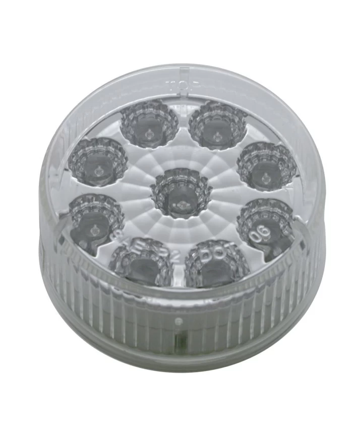 (CARD) 9 RED LED 2" REFLECTOR CLEARANCE/MARKER LIGHT - CLEAR LENS (CARD) 9 RED LED 2" REFLECTOR CLEARANCE/MARKER LIGHT - CLEAR LENS