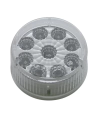 (CARD) 9 RED LED 2" REFLECTOR CLEARANCE/MARKER LIGHT - CLEAR LENS (CARD) 9 RED LED 2" REFLECTOR CLEARANCE/MARKER LIGHT - CLEAR LENS