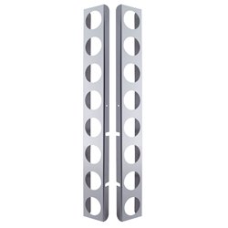 UP31467-Peterbilt Stainless Rear Air Cleaner Bracket Only - 16 Light Cutouts