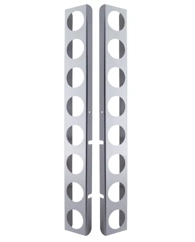 UP31467-Peterbilt Stainless Rear Air Cleaner Bracket Only - 16 Light Cutouts