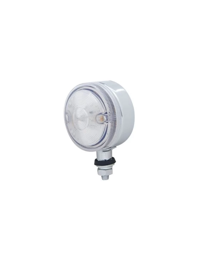 (CARD) 15 AMBER LED 3" SINGLE FACE AUXILIARY LIGHT - CLEAR LENS