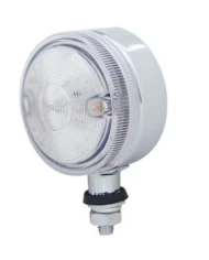 (CARD) 15 AMBER LED 3" SINGLE FACE AUXILIARY LIGHT - CLEAR LENS