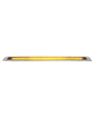 (CARD) 16" LED AUXILIARY STRIP LIGHT WITH 39 AMBER LEDs IN CHROME PLASTIC HOUSING