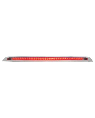 (CARD) CHROME PLASTIC 39 RED LED 16"L STRIP LIGHT (CARD) CHROME PLASTIC 39 RED LED 16"L STRIP LIGHT