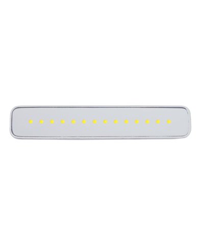 (CARD) CHROME PLASTIC 14 LED MIRROR LIGHT - AMBER (CARD) CHROME PLASTIC 14 LED MIRROR LIGHT - AMBER