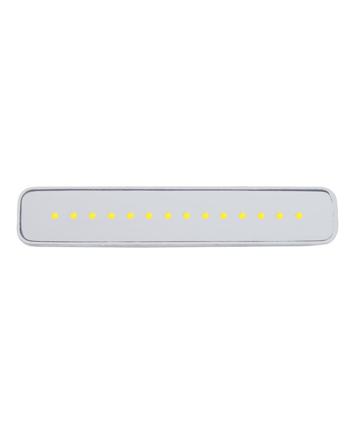 (CARD) CHROME PLASTIC 14 LED MIRROR LIGHT - AMBER