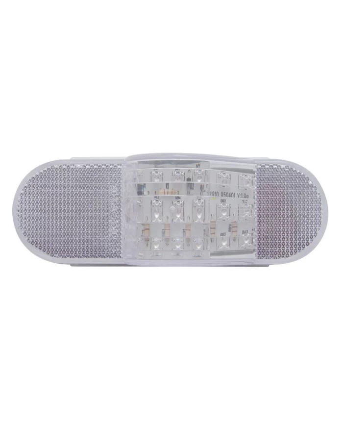 (CARD) 18 AMBER LED MID-TRAILER TURN SIGNAL LIGHT - CLEAR LENS